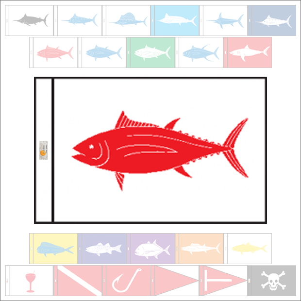 Fish Capture Flags - Albacore Tuna Capture Flag - SunDot Fish Flags