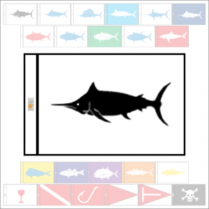 Fish Capture Flags - Black Marlin Capture Flag - SunDot Fish Flags