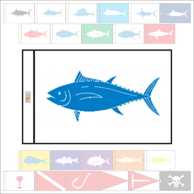 Fish Capture Flags - Bluefin Tuna Capture Flag - SunDot Fish Flags