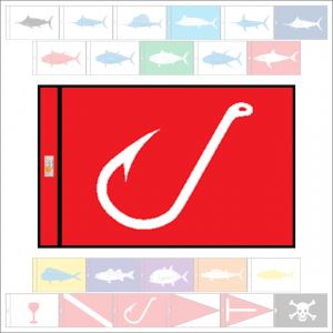 Fish Capture Flags - Hooked-Up Capture Flag - SunDot Fish Flags