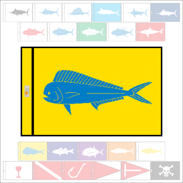 Fish Capture Flags - Mahi-Mahi Capture Flag - SunDot Fish Flags