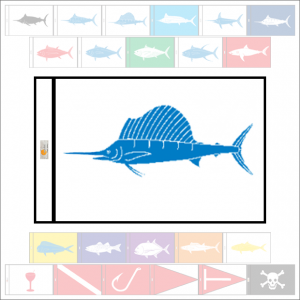 Fish Capture Flags - Sailfish Capture Flag - SunDot Fish Flags
