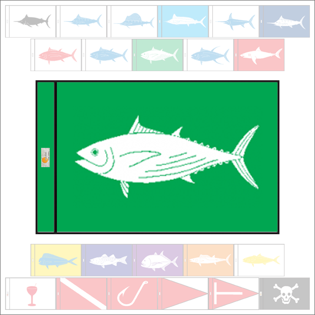 Fish Capture Flags - Skipjack Tuna Capture Flag - SunDot Fish Flags