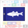 Fish Capture Flags - Stripped Bass Capture Flag - SunDot Fish Flags