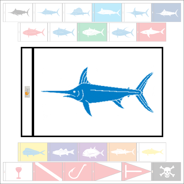 Fish Capture Flags - Swordfish Capture Flag - SunDot Fish Flags