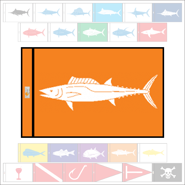 Fish Capture Flags - Wahoo (Ono) Capture Flag - SunDot Fish Flags