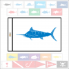 Fish Capture Flags - White Marlin Capture Flag - SunDot Fish Flags