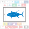 Fish Capture Flags - Yellowfin Tuna Capture Flag - SunDot Fish Flags