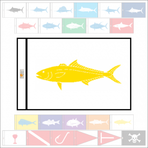 Fish Capture Flags - Yellowtail Capture Flag - SunDot Fish Flags
