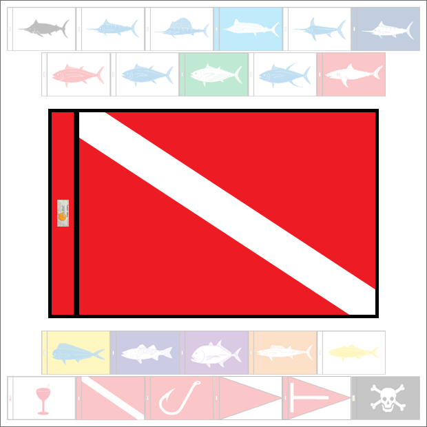 SunDot Capture Flags – Hooked-Up Flag – Anglers Line Fishing Tackle –  Accessories